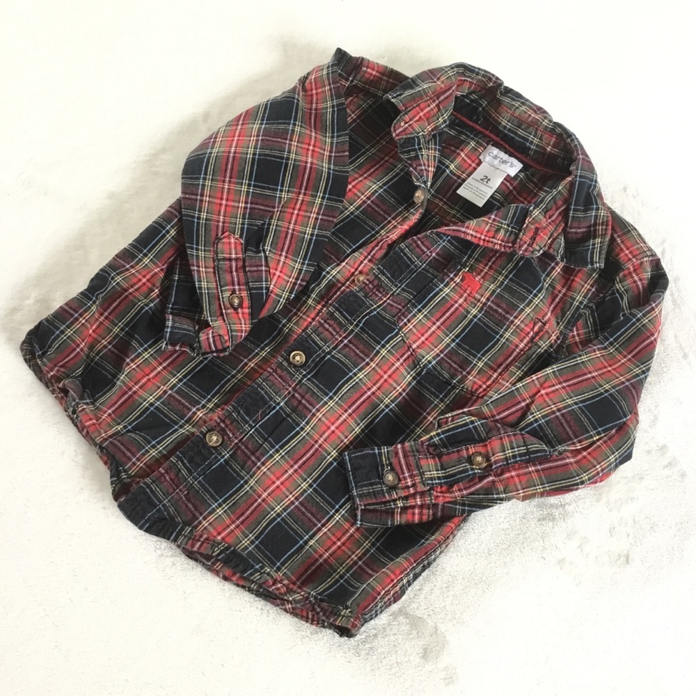 4/25$ 🦋 Plaid button down shirt for toddler